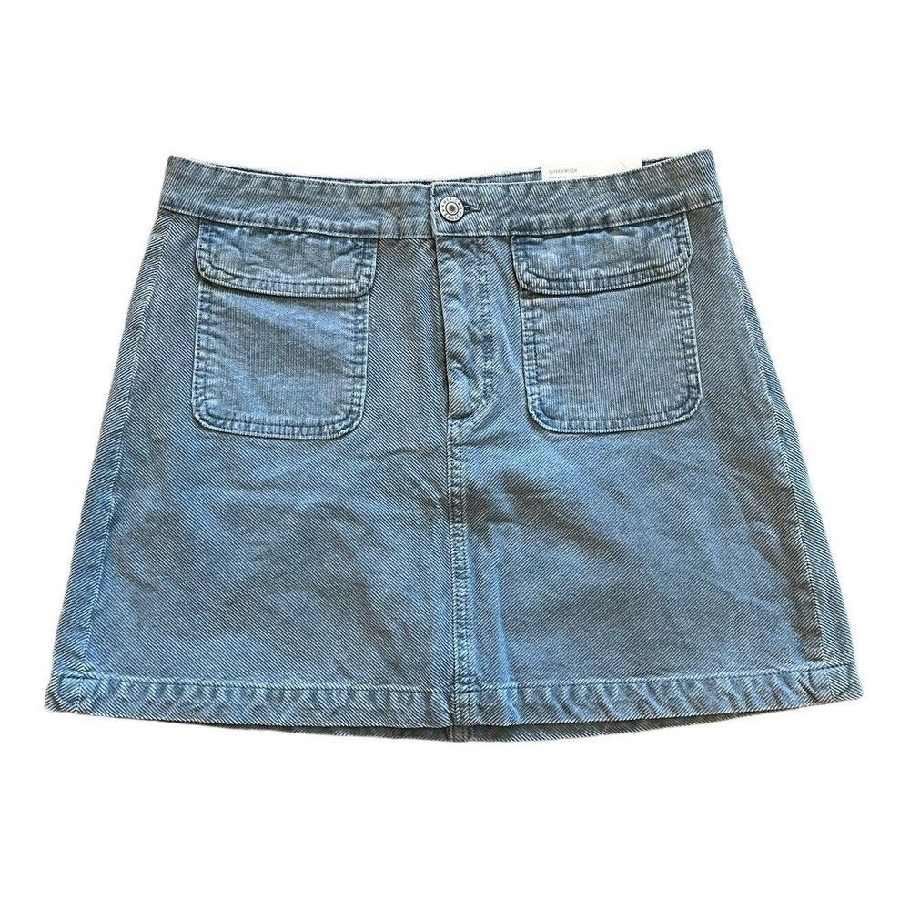 American Eagle Woman’s Size 10 Long Light Blue Corduroy Skirt